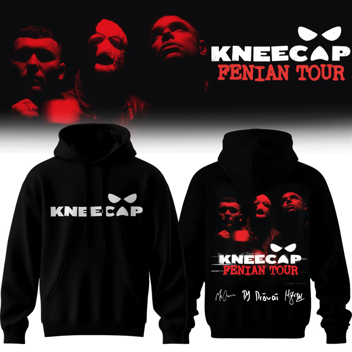 ..KNEECAP ”FENIAN TOUR” Limited Edition Signature – Hoodie