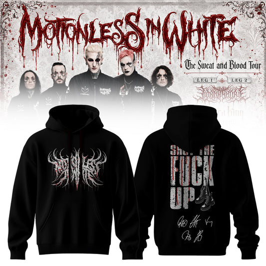 ,Motionless In White “The Sweat and Blood Tour 2026” Signature Limited Edition – Hoodie
