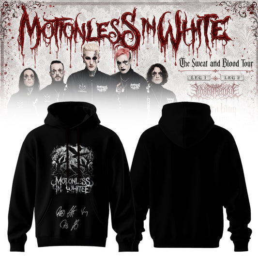 ,Motionless In White “The Sweat and Blood Tour 2026” Signature Limited Edition – Hoodie