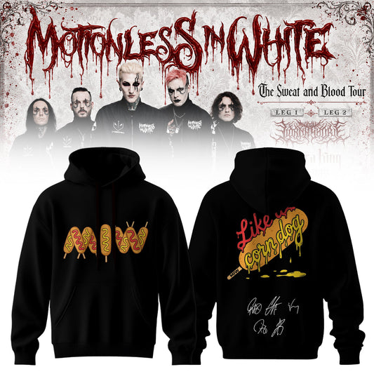 ,Motionless In White “The Sweat and Blood Tour 2026” Signature Limited Edition – Hoodie