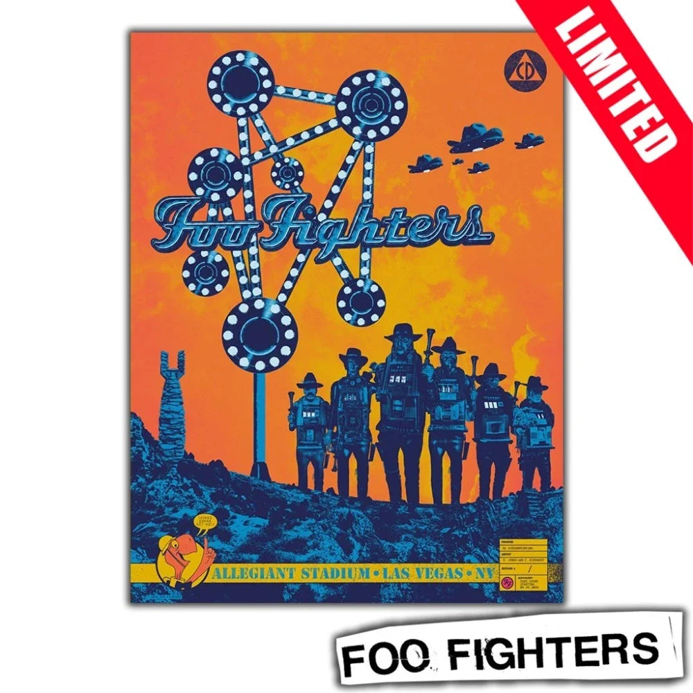 Foo Fighters Las Vegas Poster – Allegiant Stadium September 26, 2026 Limited Edition