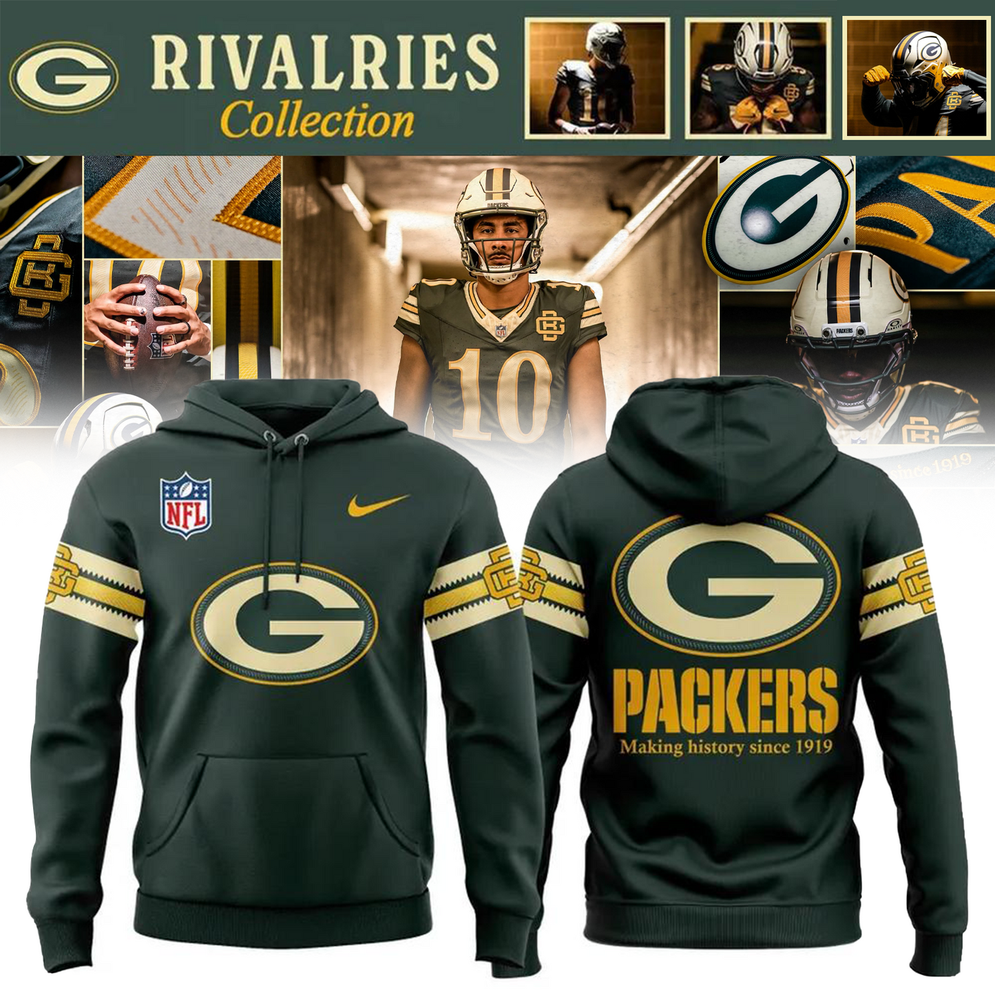 Green Bay Packers 2026 Rivalries Making History Since 1919 Hoodie