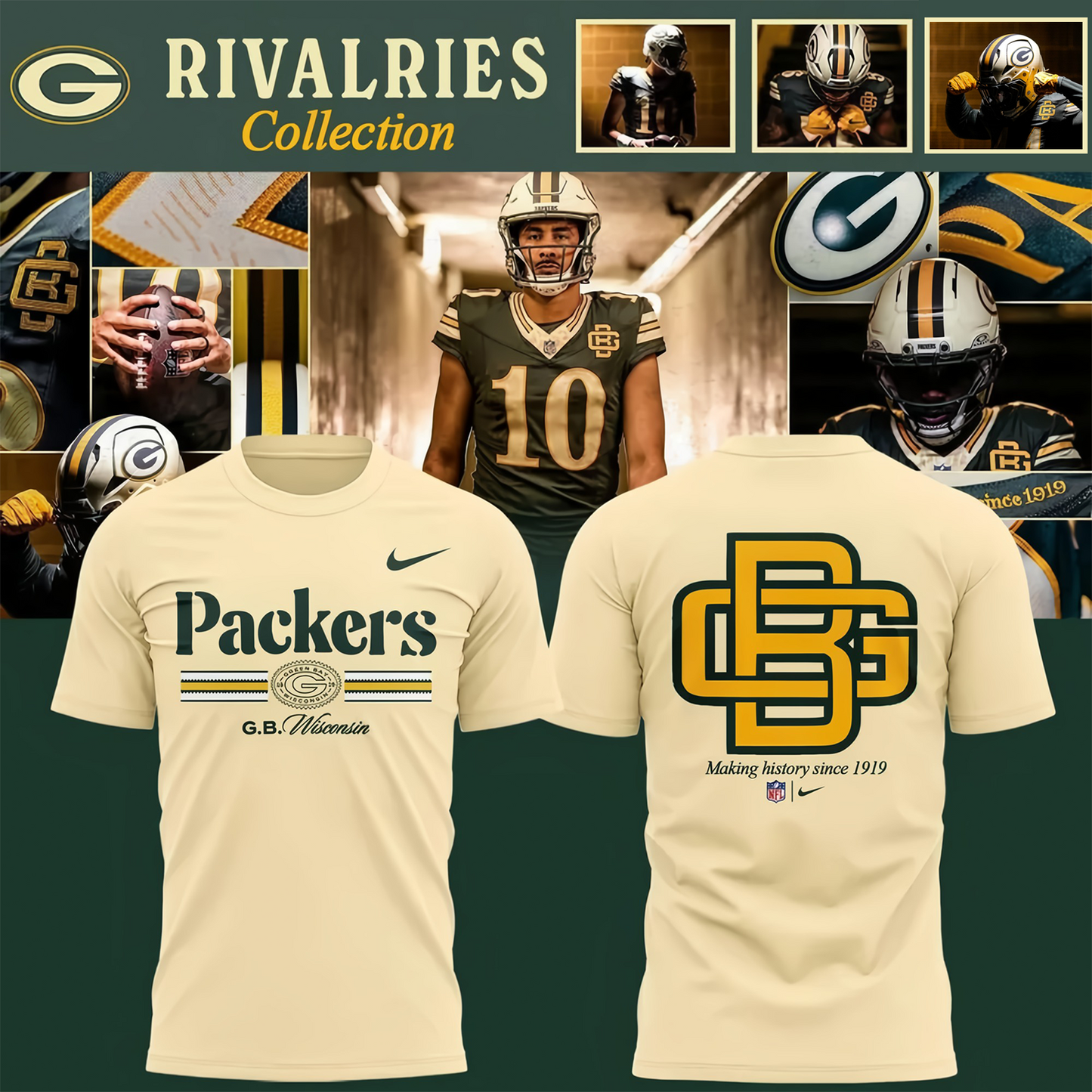 Green Bay Packers 2026 Rivalries Making History Since 1919 T-Shirt