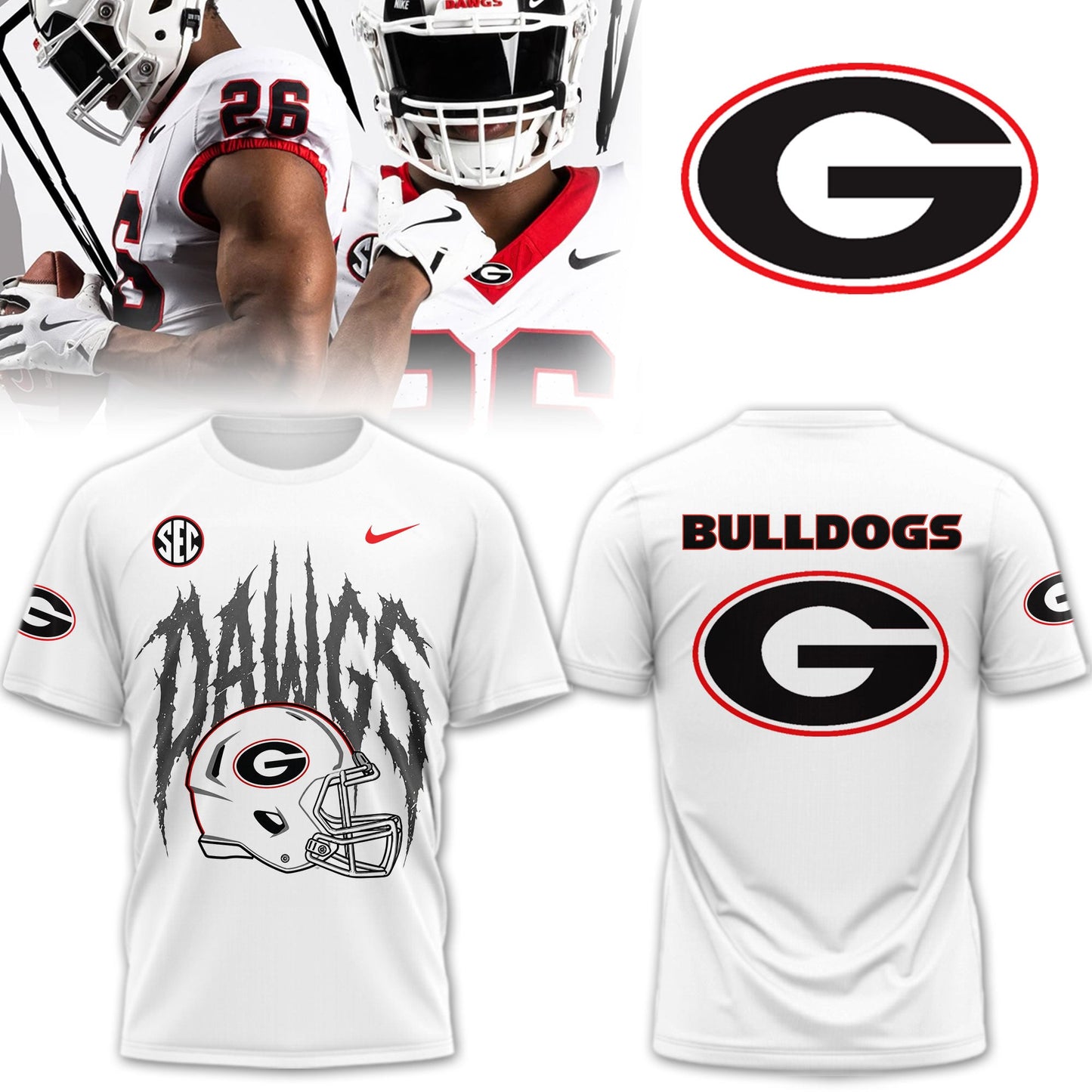 .Georgia Bulldogs Whiteout Dress Code Limited Shirt