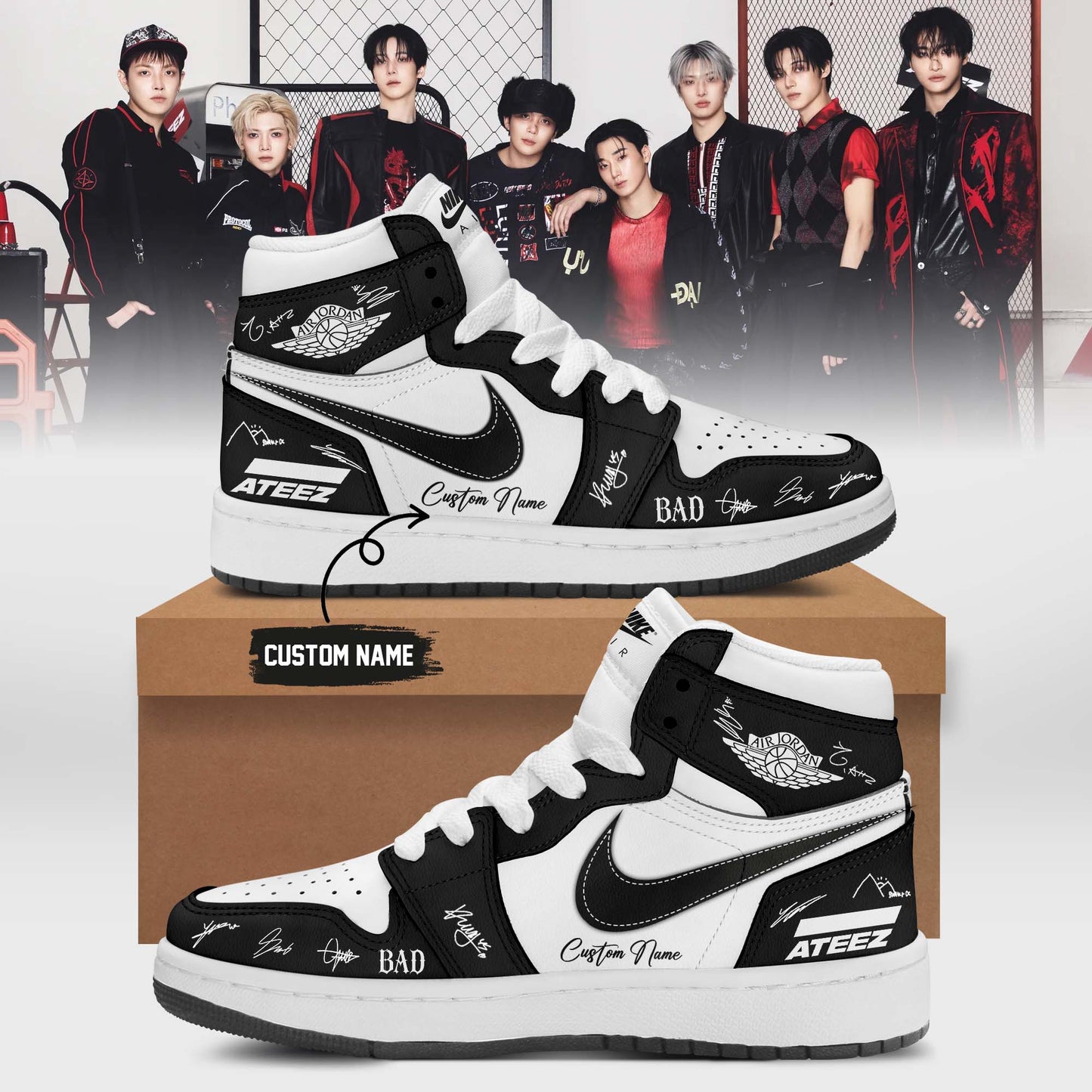 ATEEZ BAD signed Shoes 14