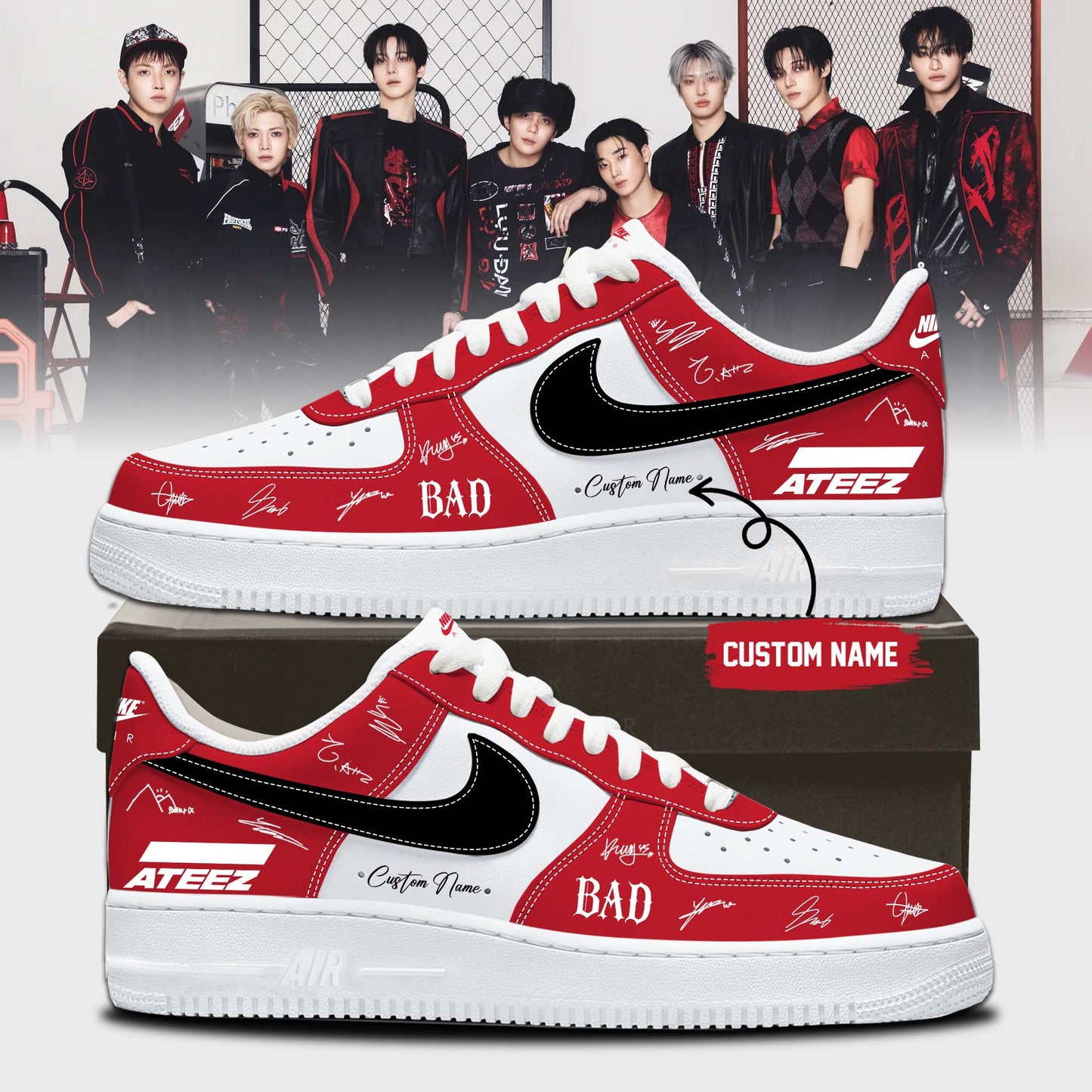 ATEEZ BAD signed Shoes 12