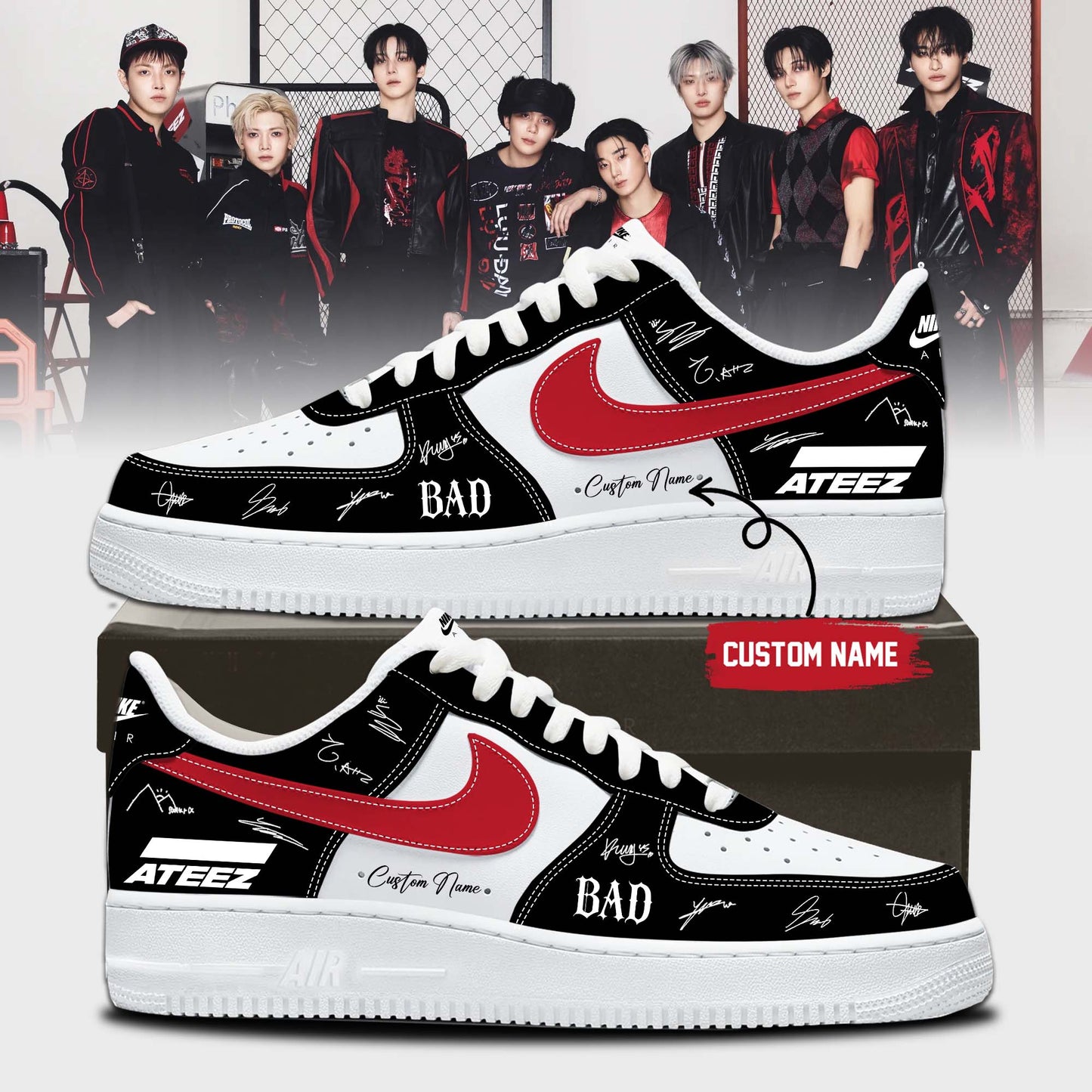 ATEEZ BAD signed Shoes 11