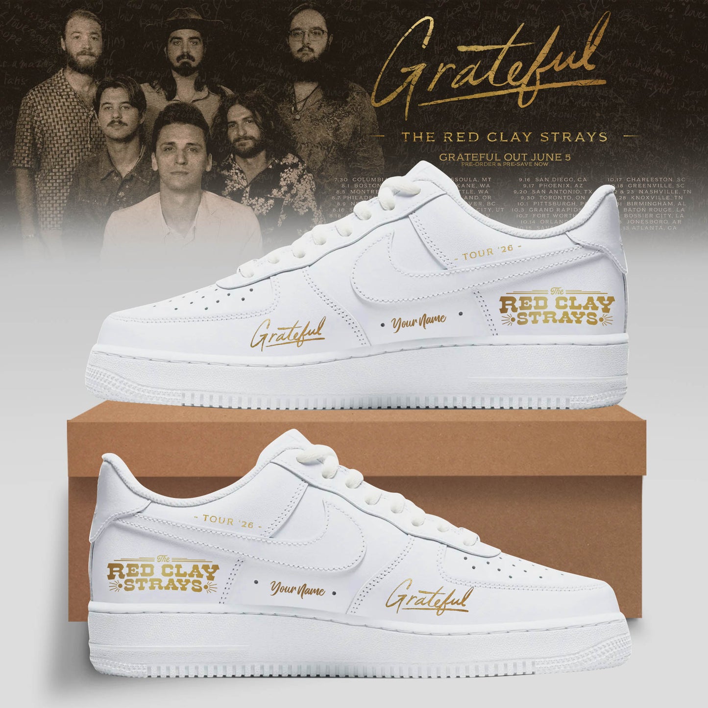 .THE RED CLAY STRAYS 2026 TOUR MERCH SNEAKERS ARE HERE