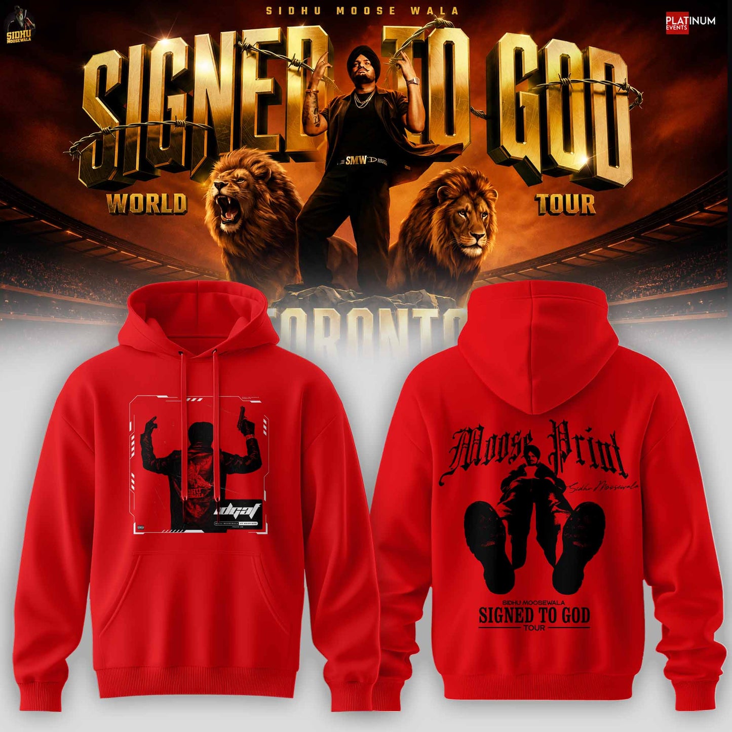 SIDHU MOOSE WALA SIGNED TO GOD TOUR HOODIE
