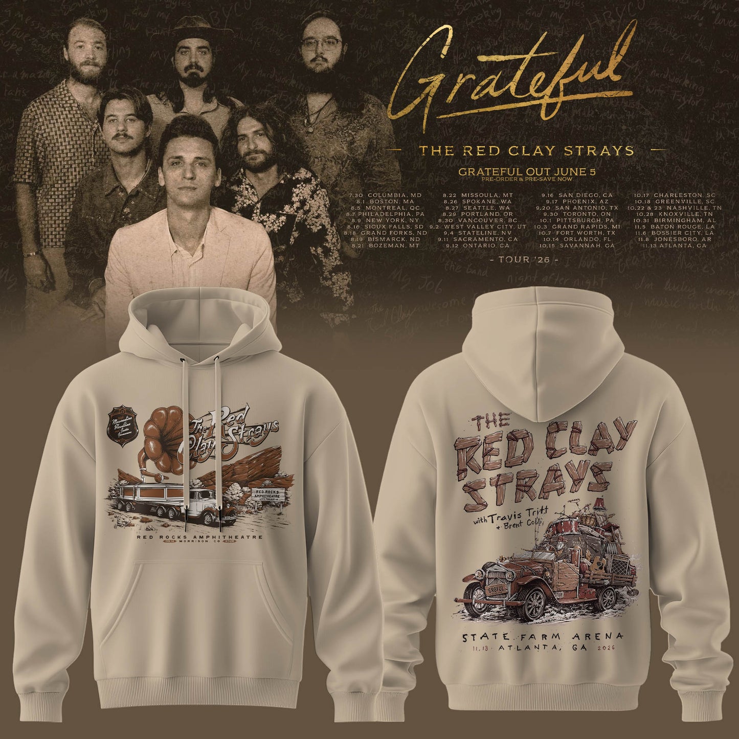 _THE RED CLAY STRAYS 2026 TOUR MERCH HOODIE IS HERE