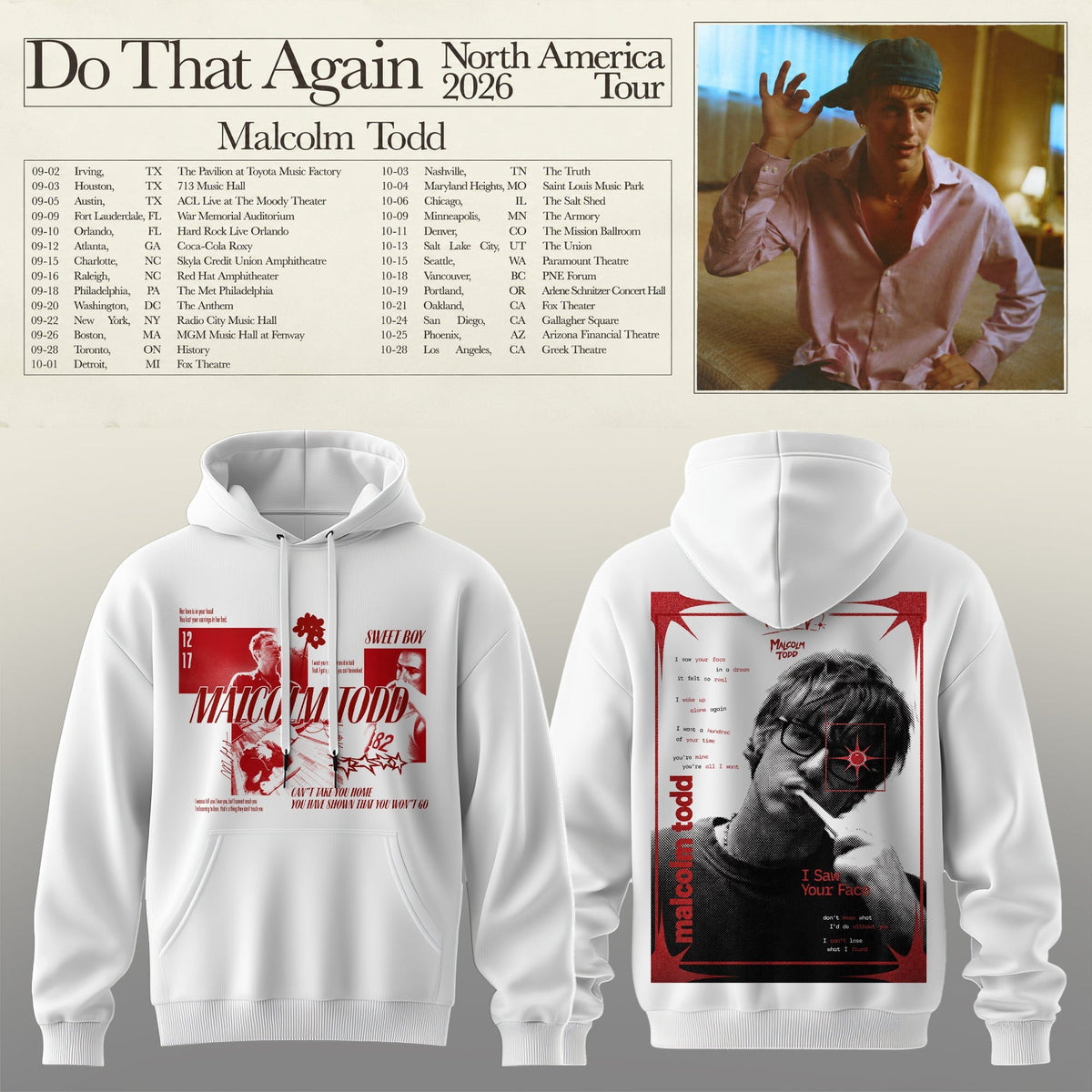 Malcom Todd – Do That Again 2026 Tour Hoodie