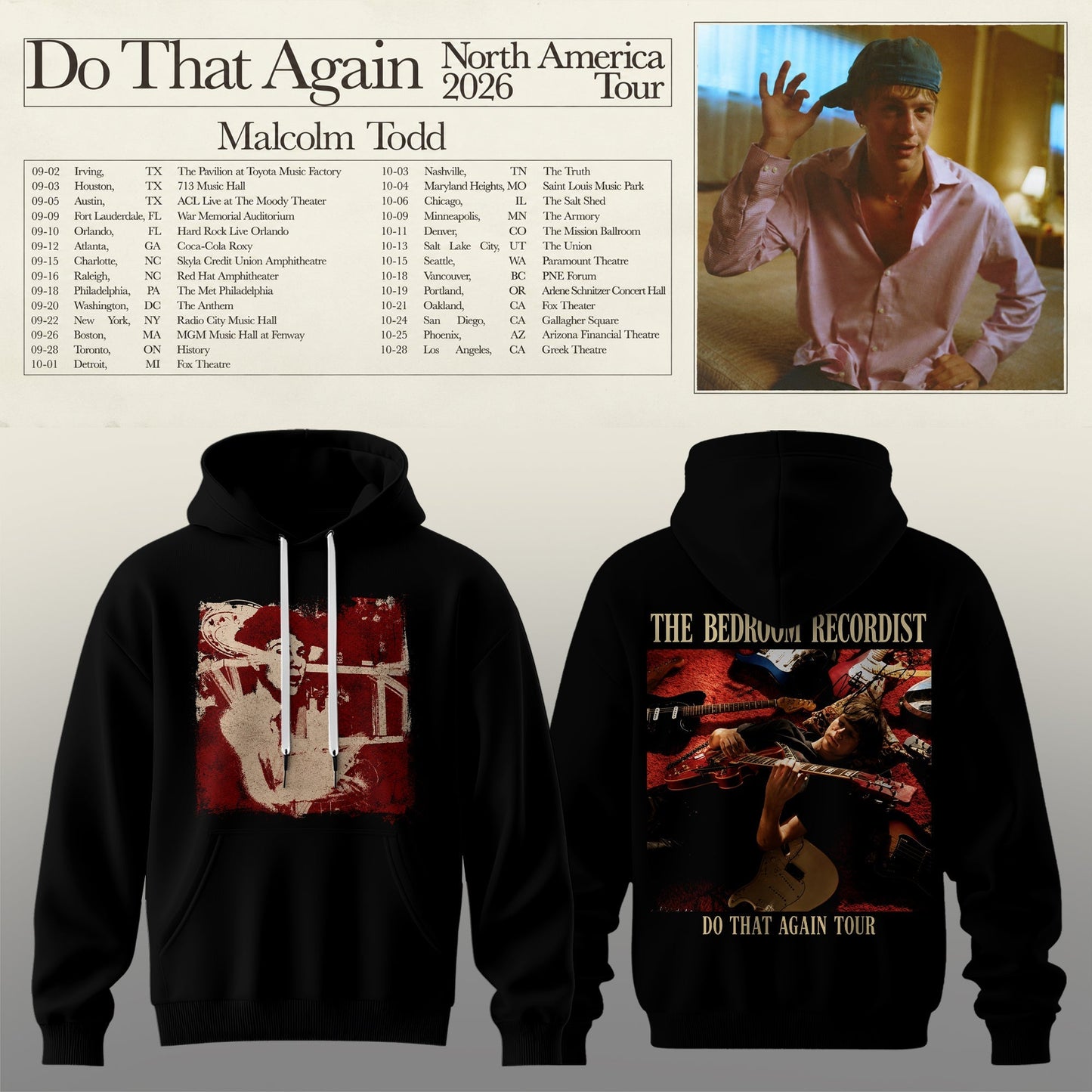 Malcom Todd – Do That Again 2026 Tour Hoodie