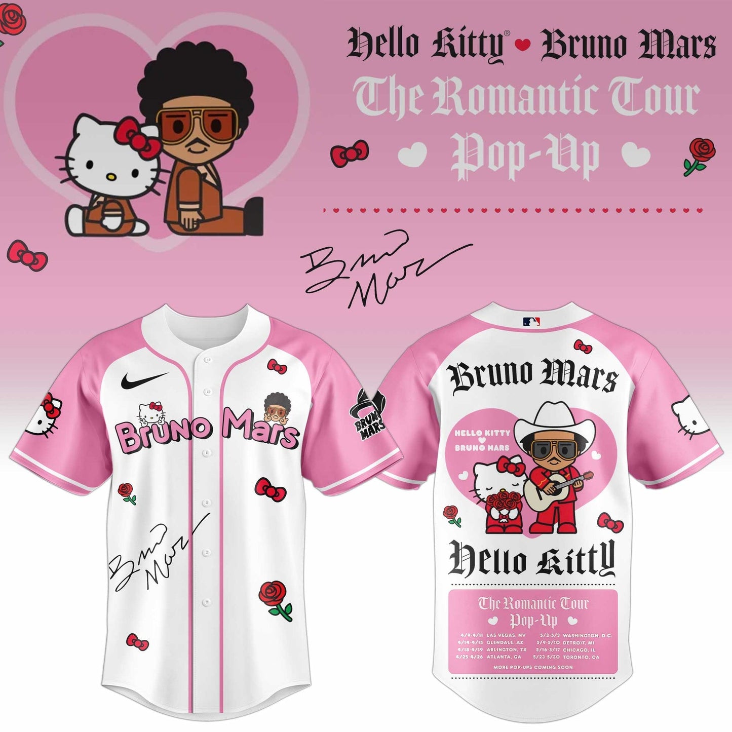 Bruno Mars x Hello Kitty "The Romantic Tour" Jersey