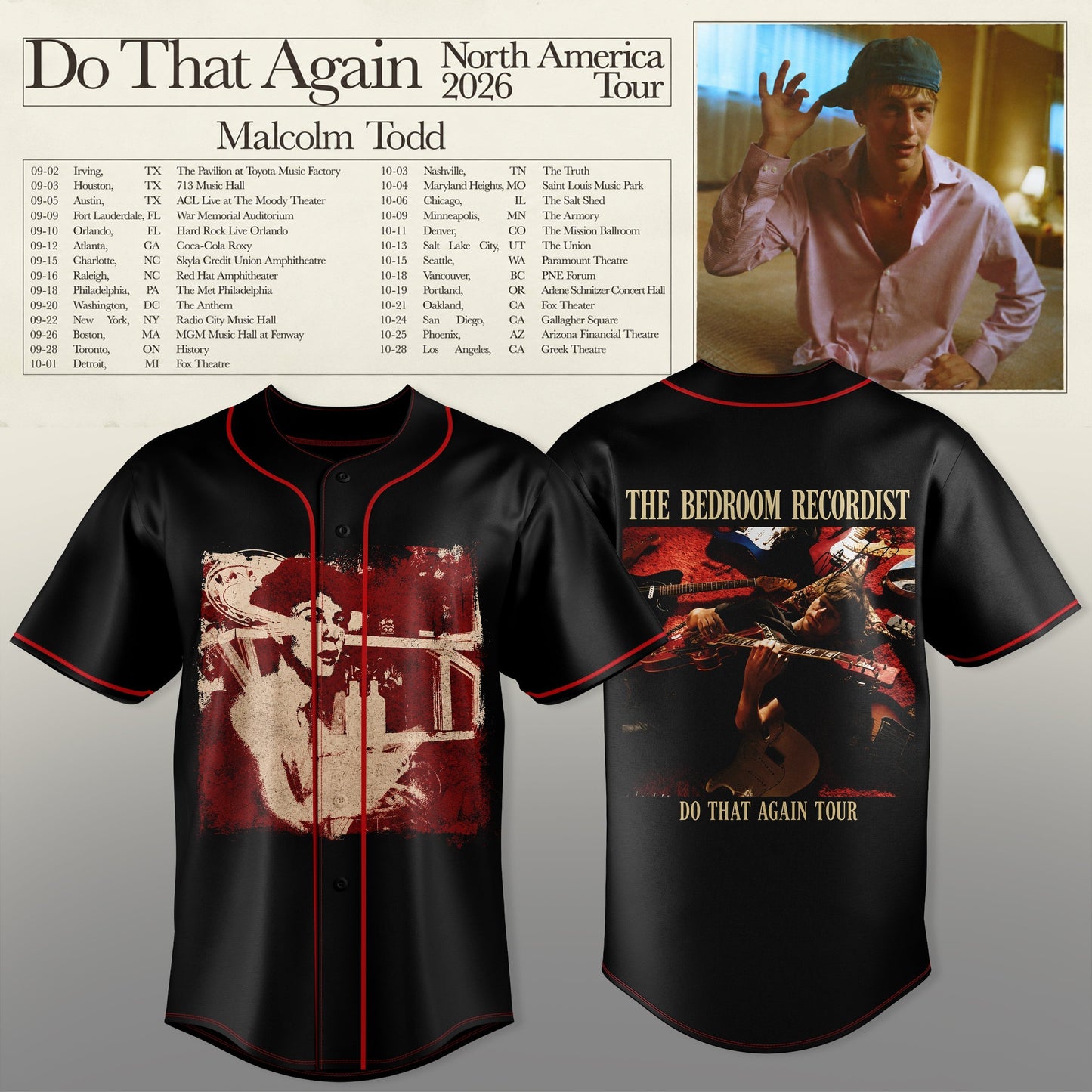 Malcom Todd – Do That Again 2026 Tour Jersey