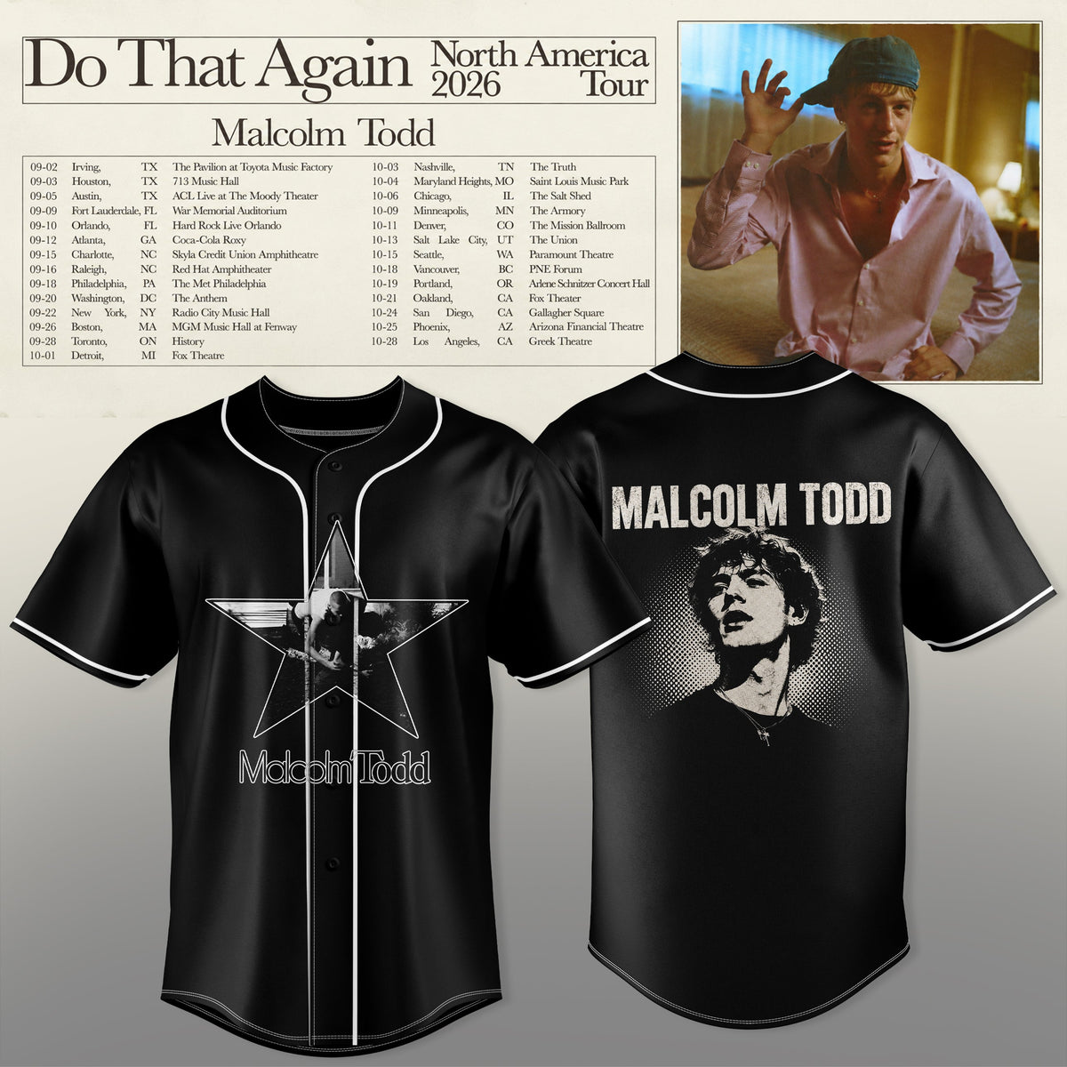 Malcom Todd – Do That Again 2026 Tour Jersey