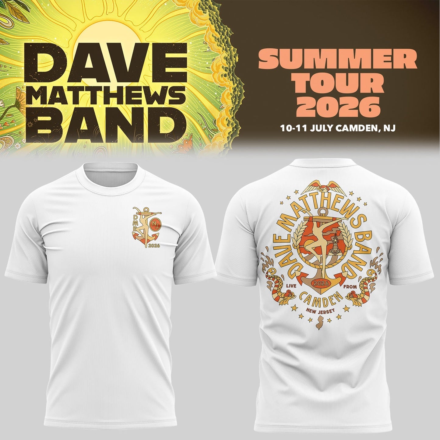 Limited Edition Summer Tour 2026 At Camden,NJ Shirt