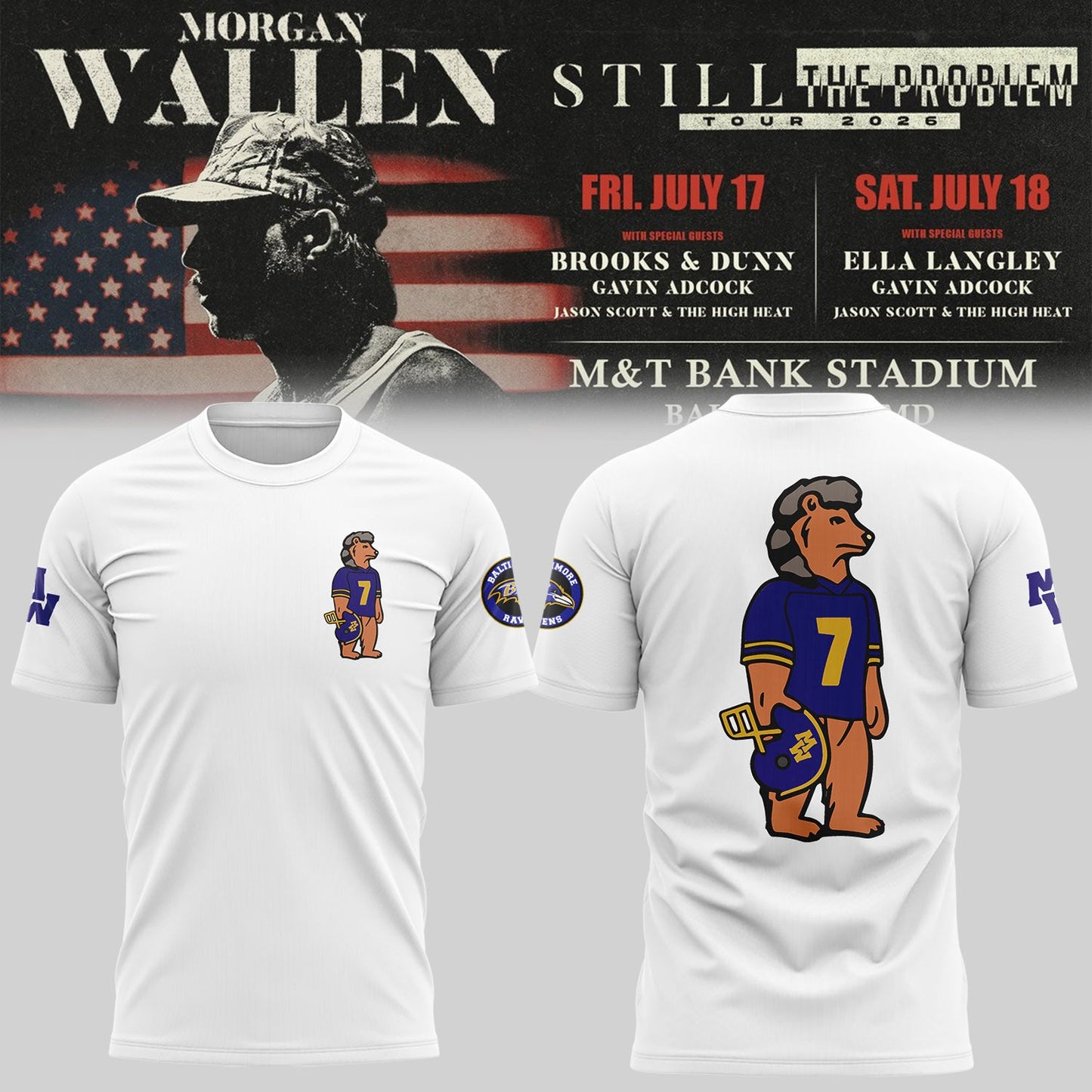 MW “Still The Problem Tour”at M&T Bank Stadium,MD Shirt-KC07182615