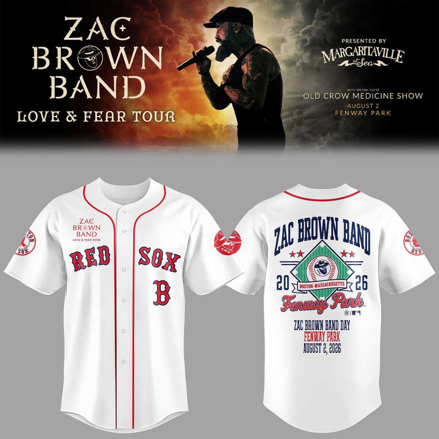Limited Edition Love & Fear Tour in Boston,MA Jersey