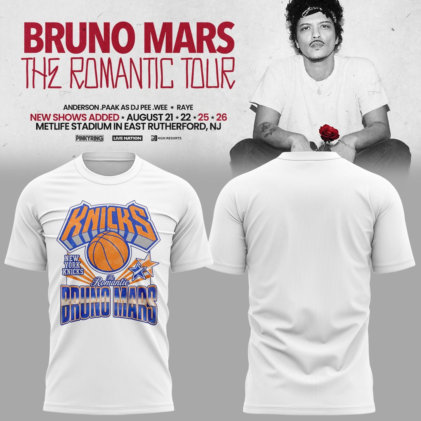 Limited Edition The Romantic Tour 2026 x NYKnick Shirt
