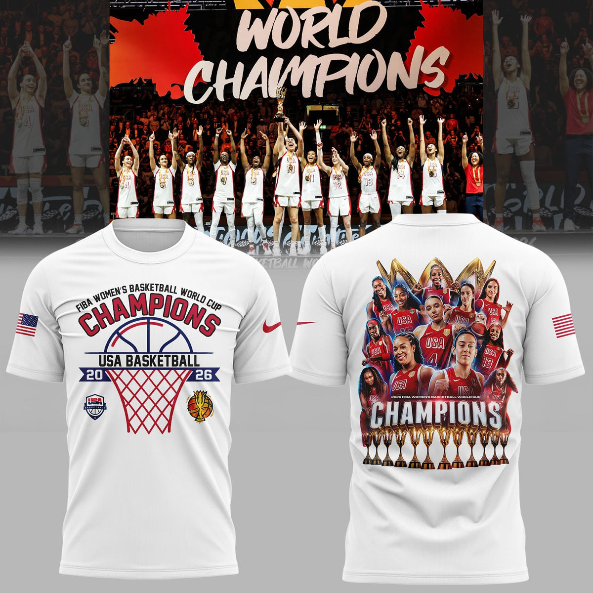 Limited Edition FIBA Women’s Basketball WC 2026 Champions 🏀🏆 Shirt