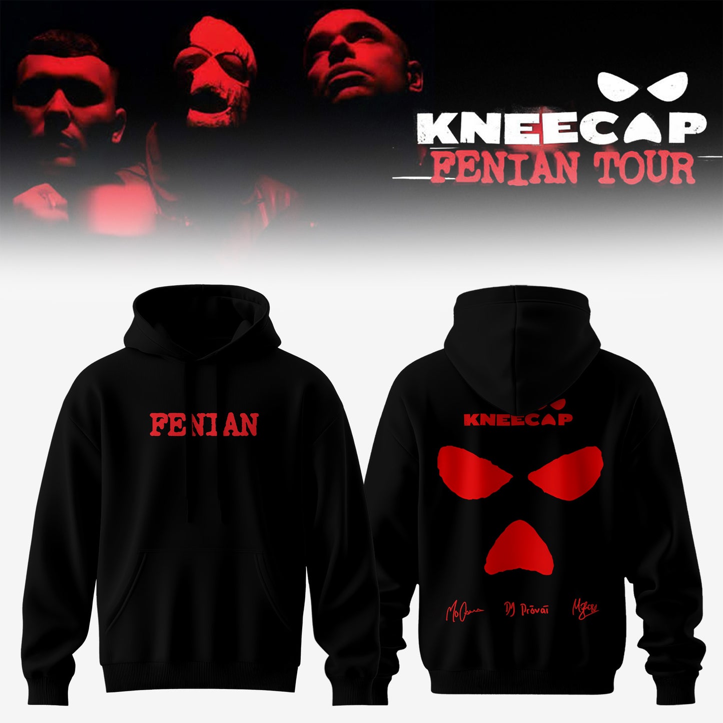 ..KNEECAP ”FENIAN TOUR” Limited Edition Signature – Hoodie