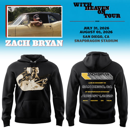 Limited Zach “With Heaven On Tour 2026.” At Snapdragon Stadium Hoodie