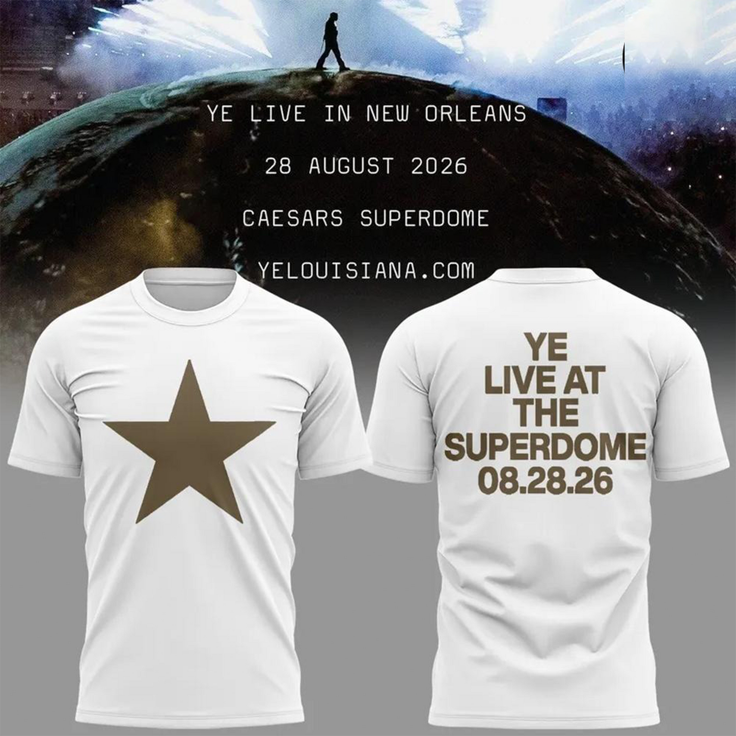 Ye Live At The Superdome Tour 2026 Pullover T-shirt