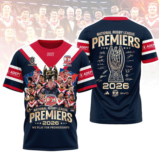 Limited Edition Sydney Roosters  Premiers 2026 Shirt