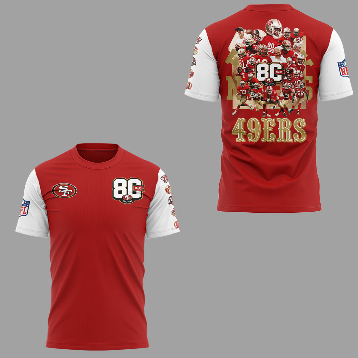 49ers 80th Anniversary TShirt