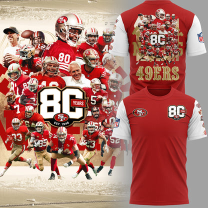 49ers 80th Anniversary TShirt
