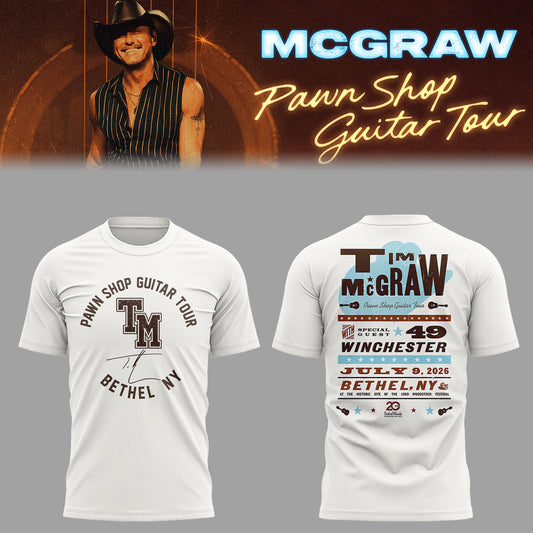 Limited Edition Pawn Shop Guitar Tour 2026 At Bethel, NY Shirt