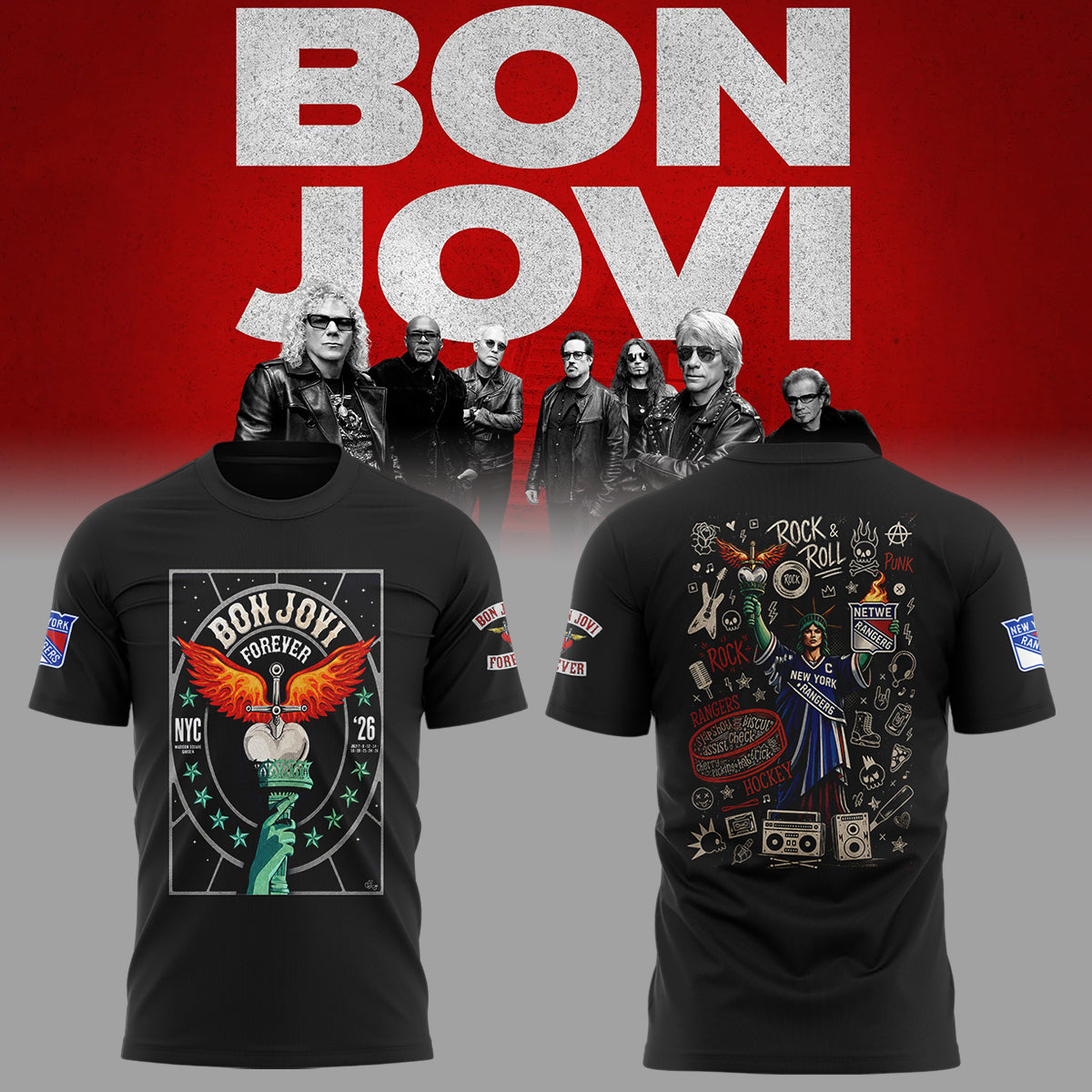 Limited Edition Bon Jovi Forever Tour 2026 tshirt-ND07202616