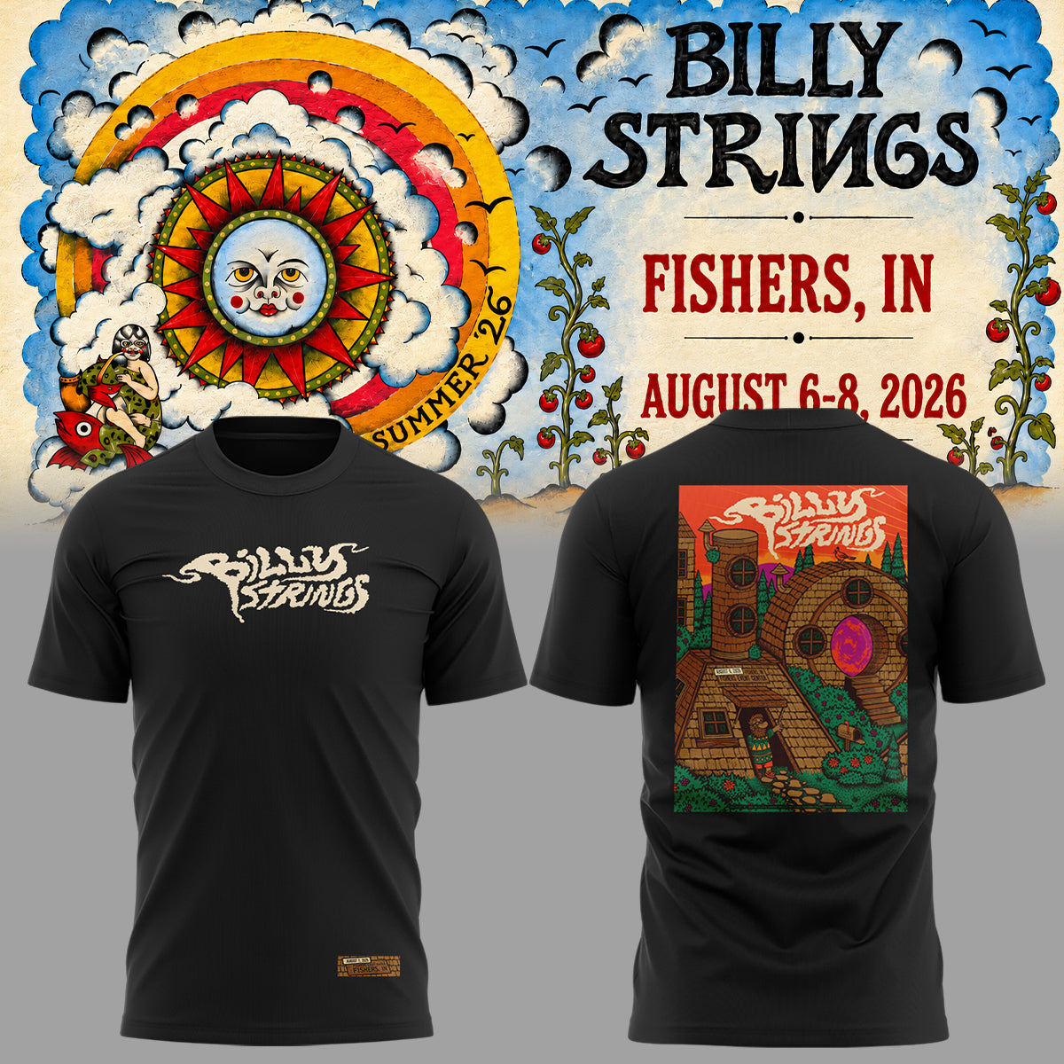 Limited Edition Billy Strings tour 2026 tshirt