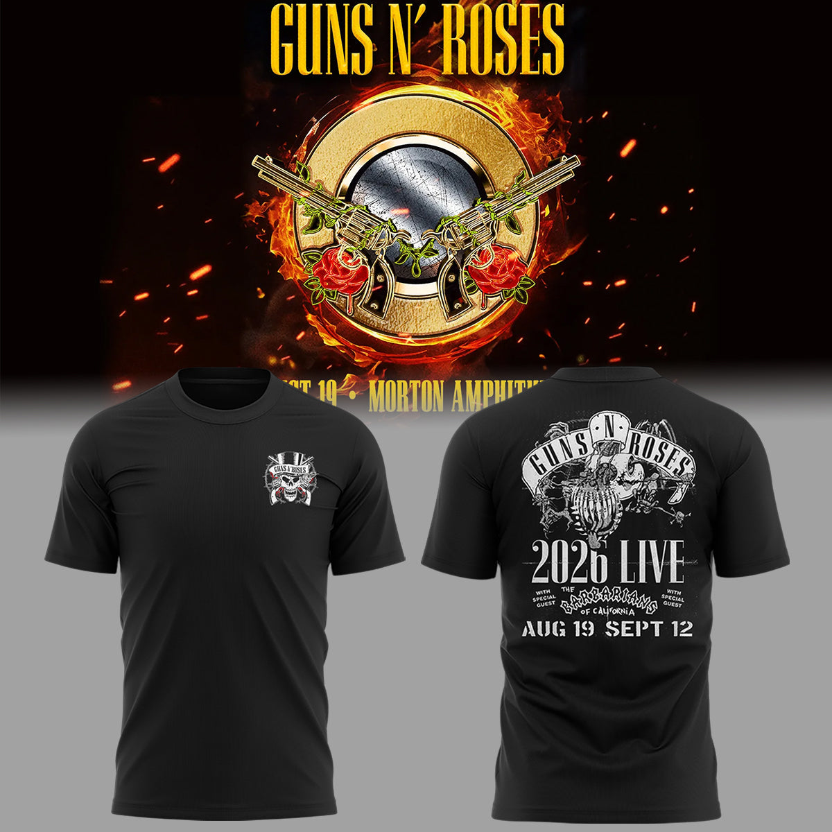 Limited Edition Guns N’ Roses Tour 2026 TShirt