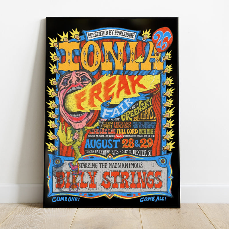 Limited Edition Billy Strings tour 2026 poster