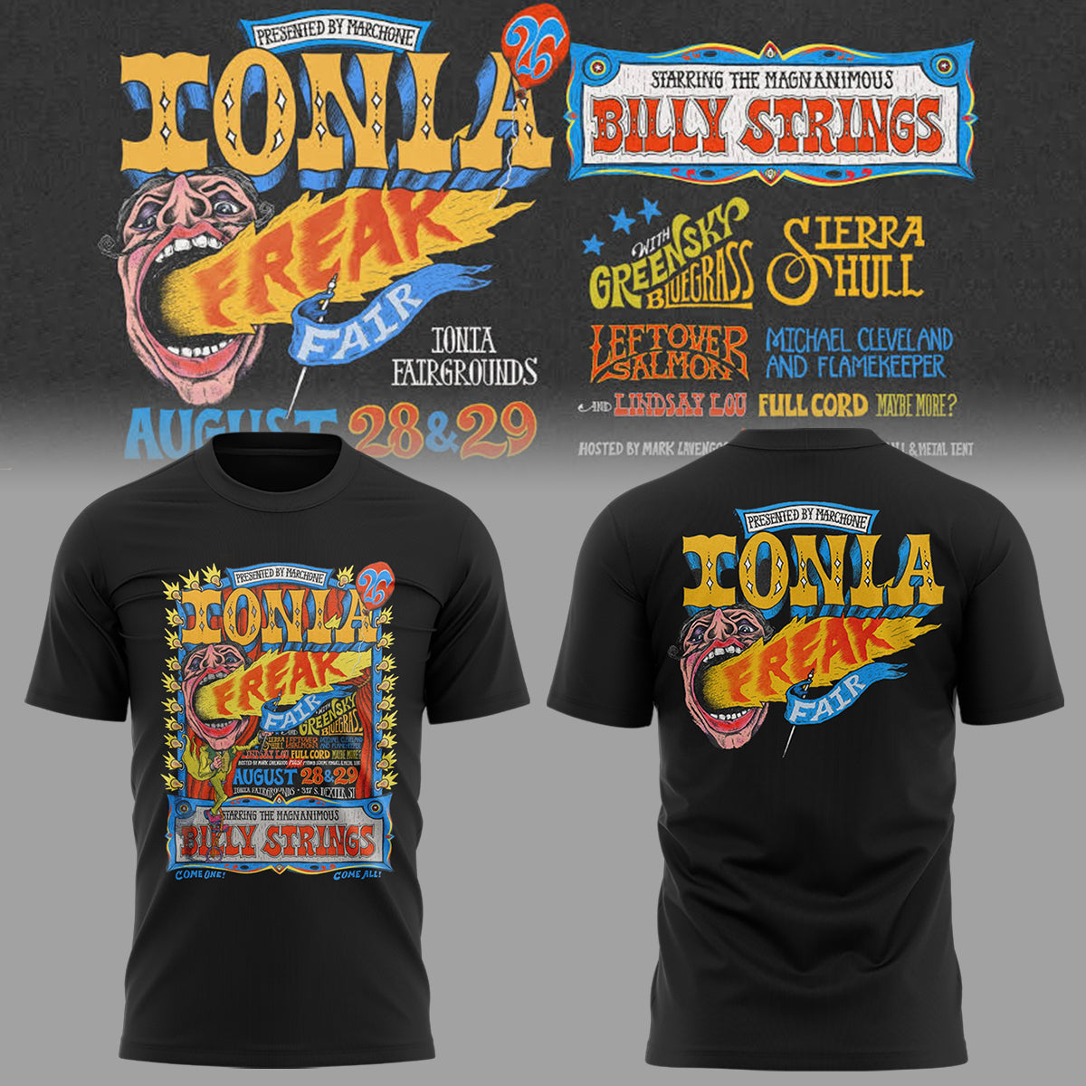 Limited Edition Billy Strings tour 2026 tshirt
