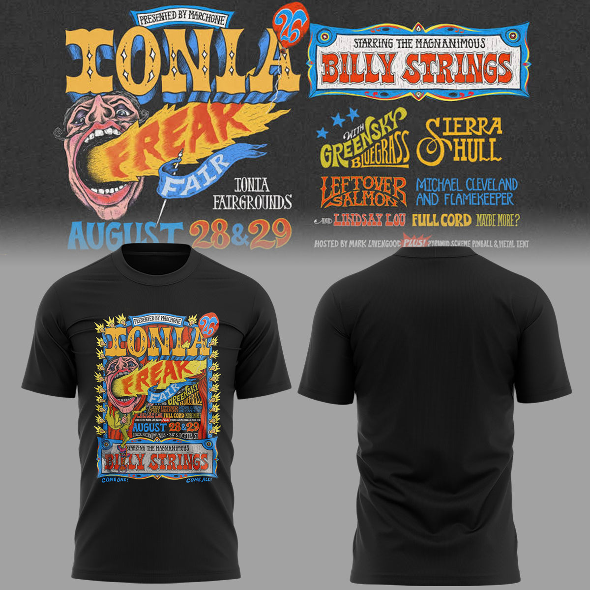 Limited Edition Billy Strings tour 2026 tshirt