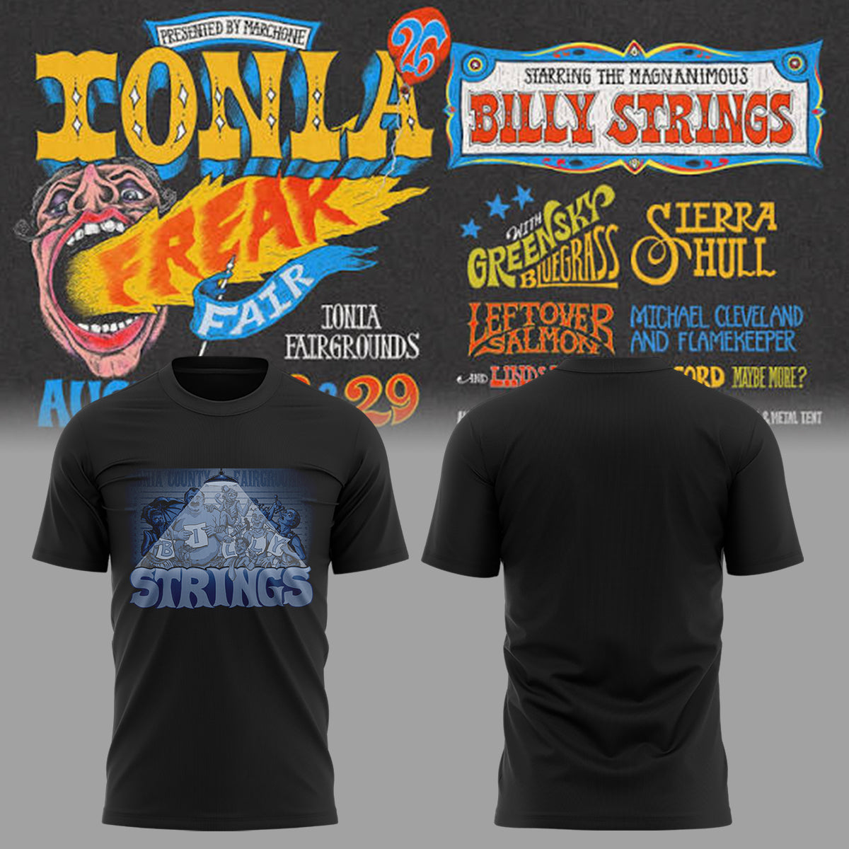 Limited Edition Billy Strings tour 2026 tshirt