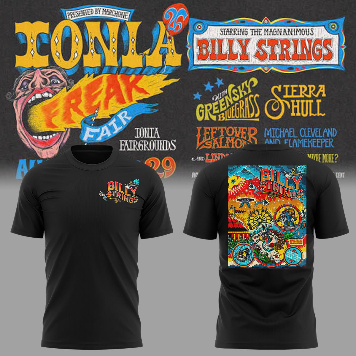 Limited Edition Billy Strings tour 2026 tshirt