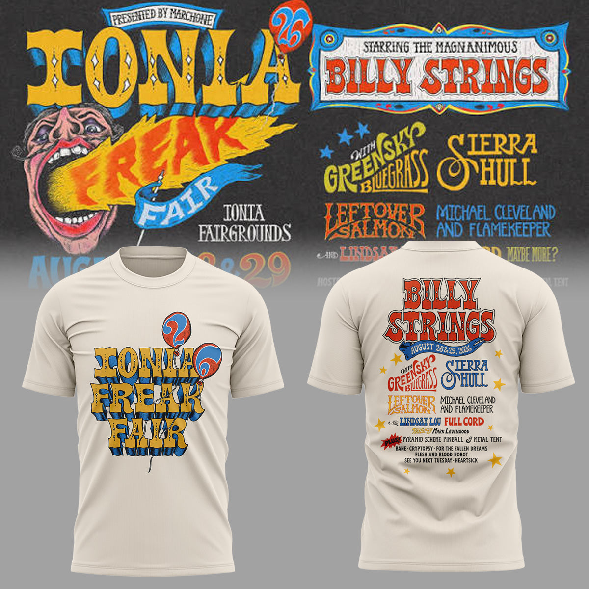 Limited Edition Billy Strings tour 2026 tshirt