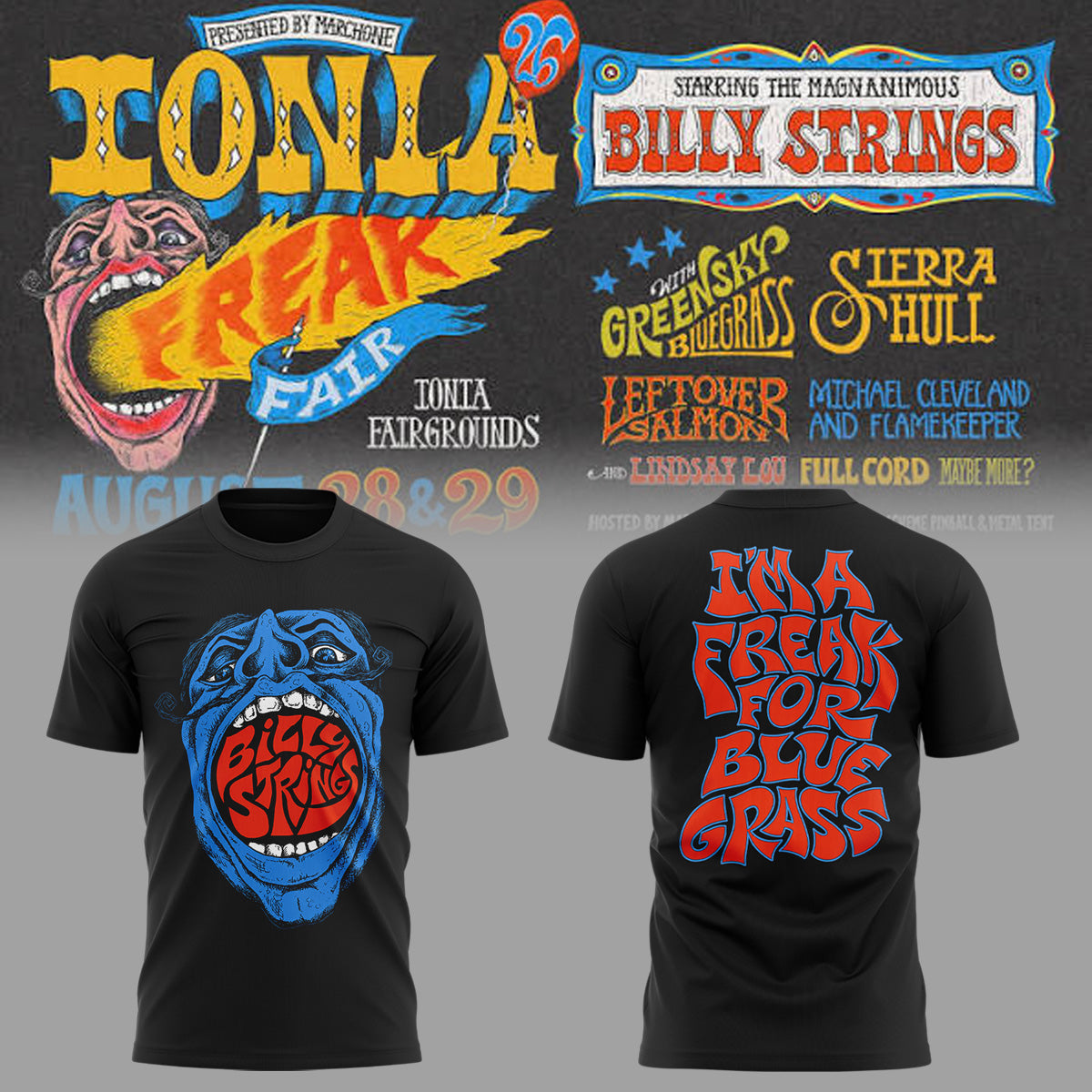 Limited Edition Billy Strings tour 2026 tshirt