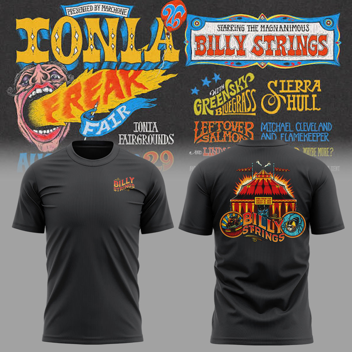 Limited Edition Billy Strings tour 2026 tshirt