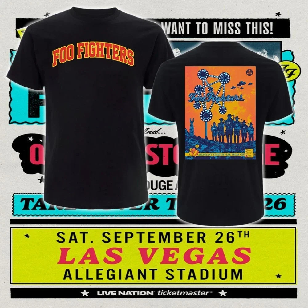 Foo Fighters Las Vegas T-Shirt – Allegiant Stadium September 26, 2026