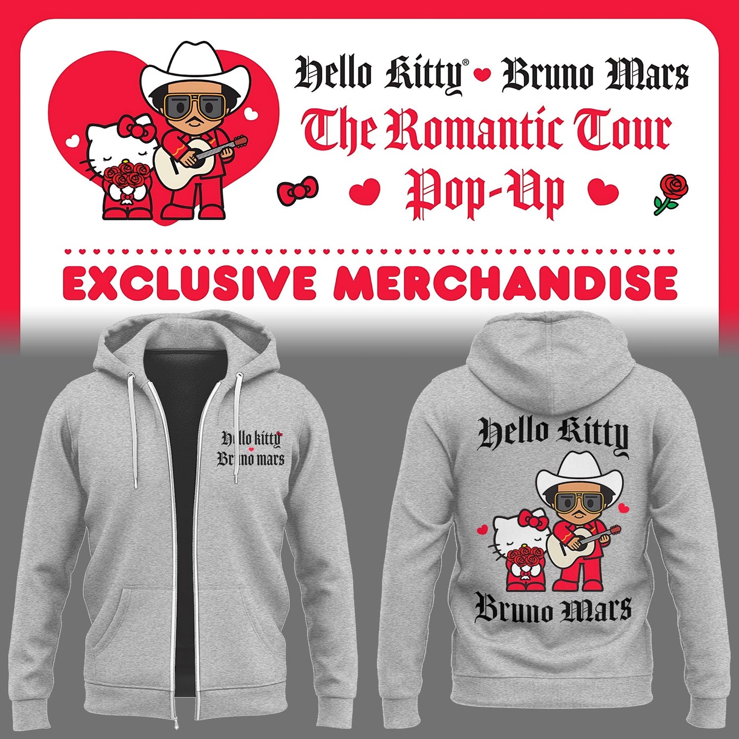 Limited Edition BM x HK The Romantic Tour ZIPHoodie