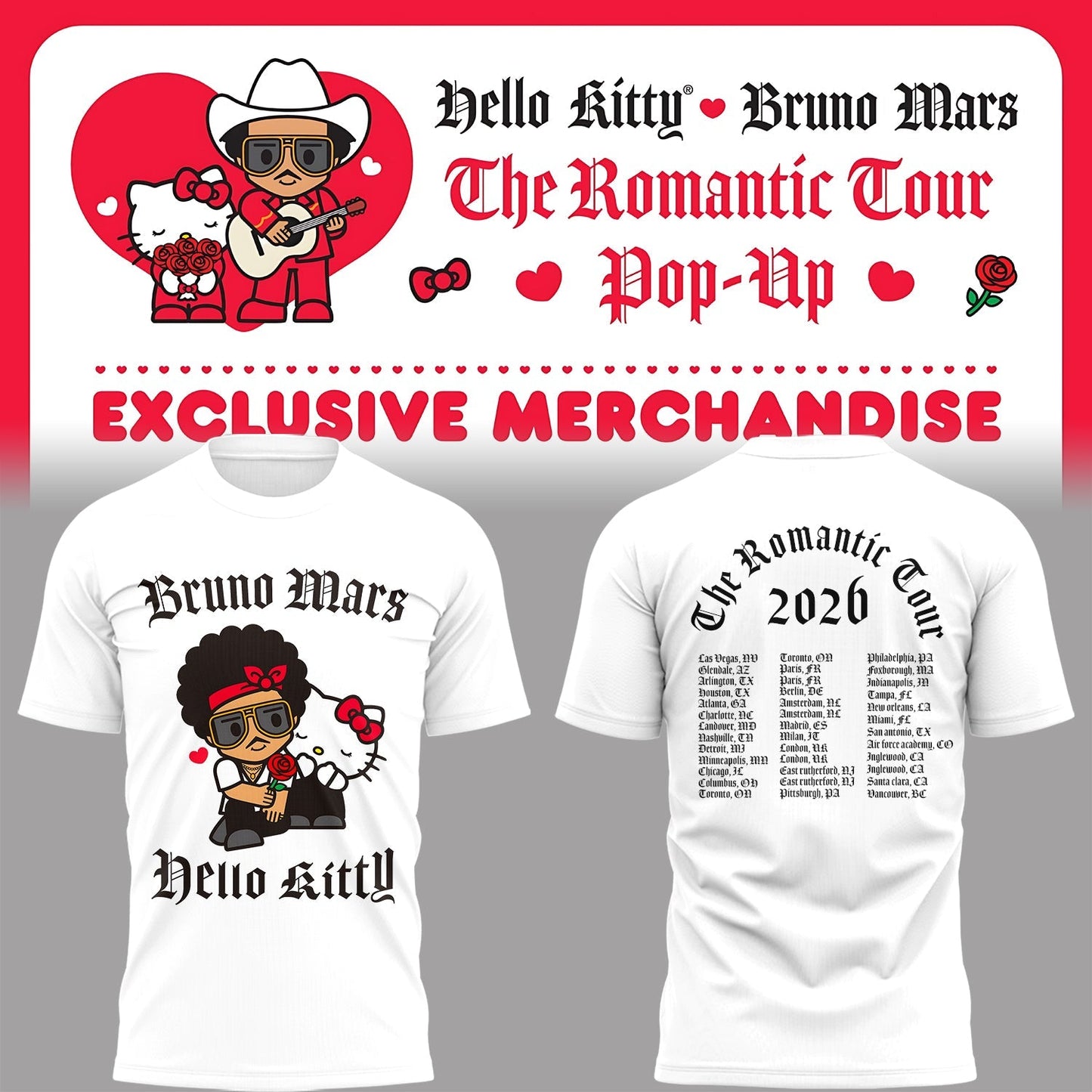 Limited Edition BM x HK The Romantic Tour Shirt-PA040326013