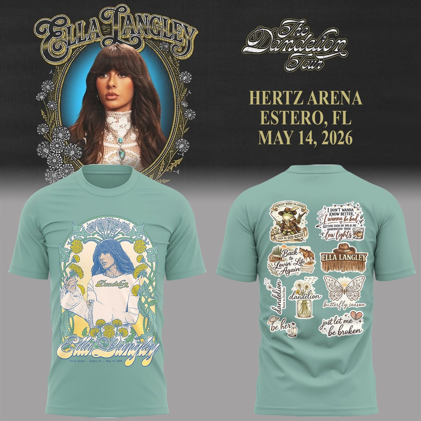 E.Langley “The Dandelion Tour”at Hertz Arena Shirt