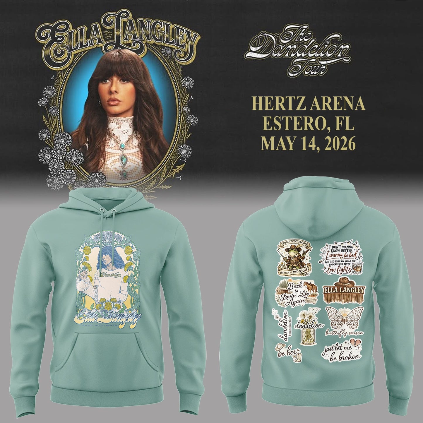 E.Langley “The Dandelion Tour”at Hertz Arena Hoodie