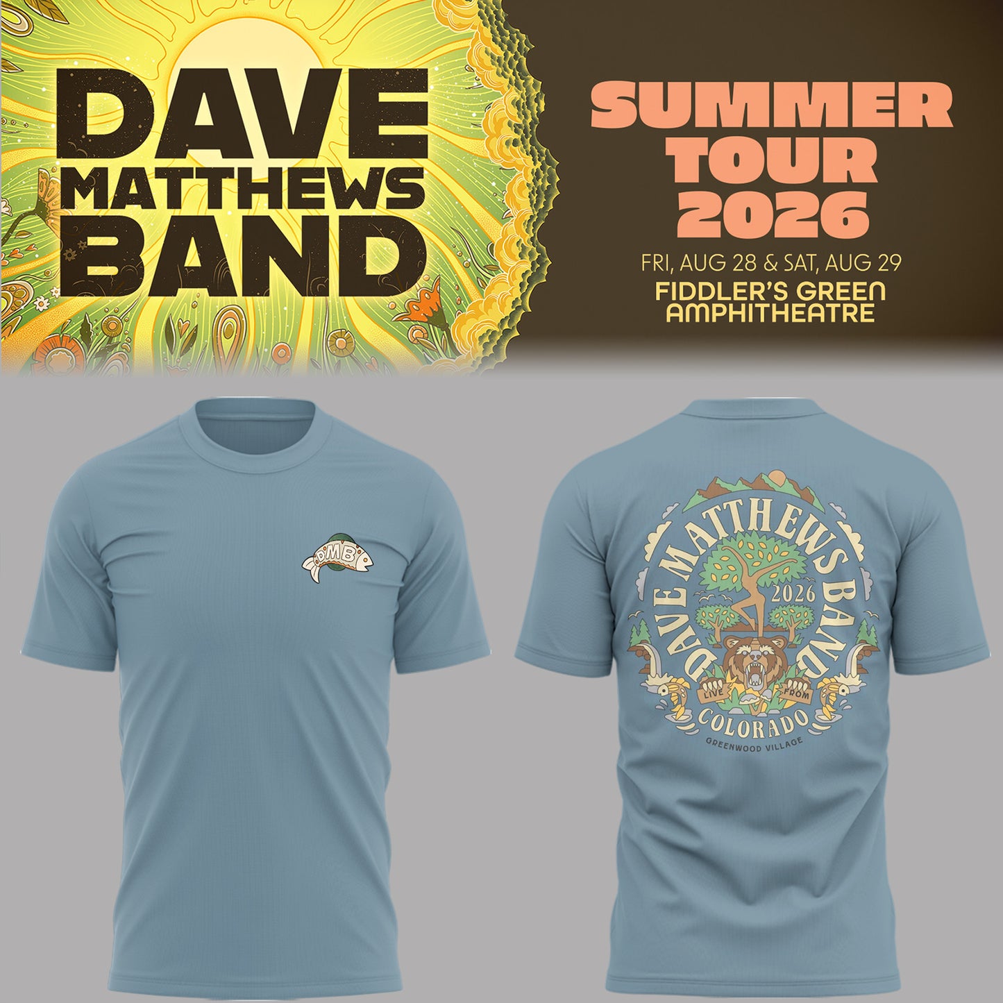 Limited Edition Summer Tour 2026 At Green Amphitheatre, Co Shirt