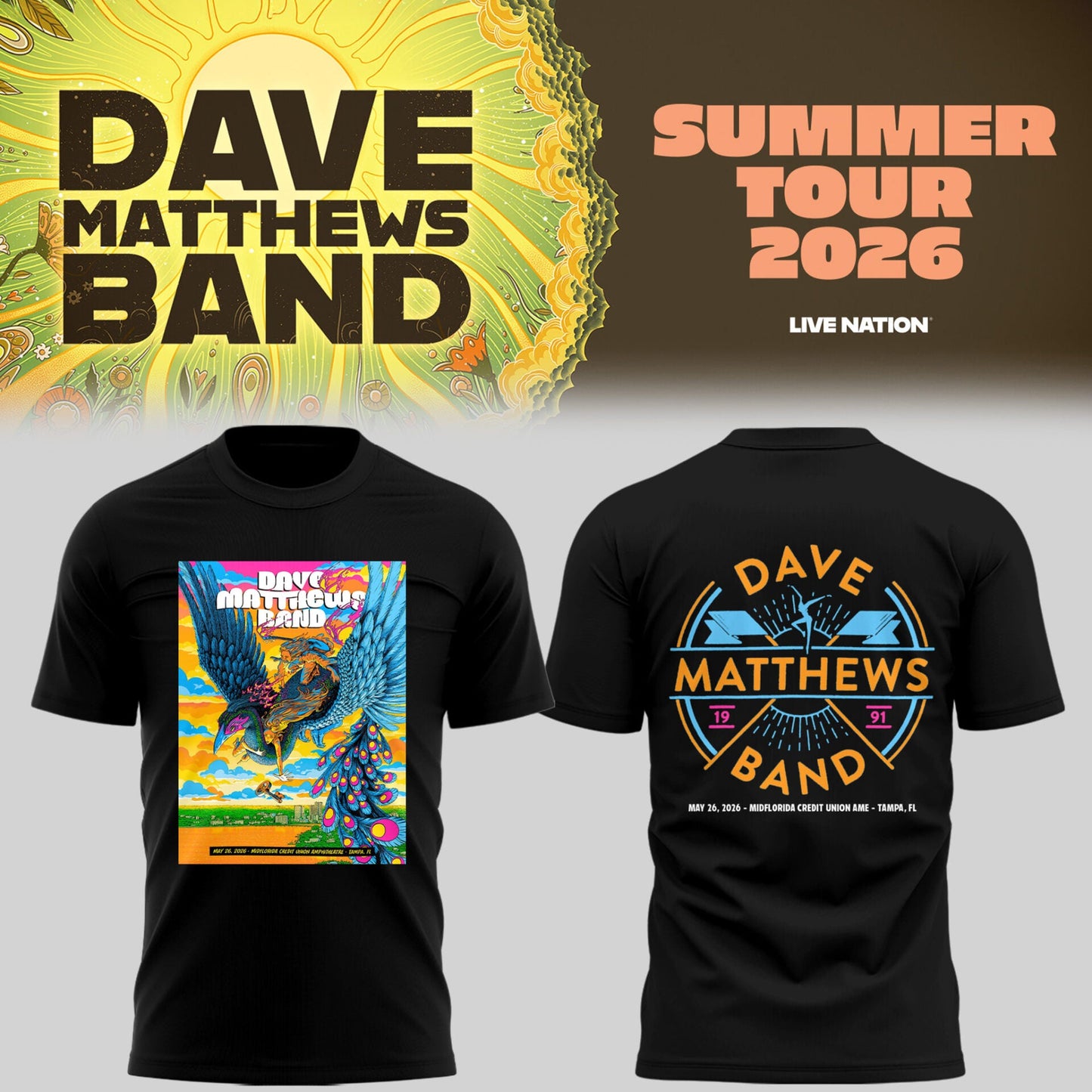 Limited Edition DMB Tour 2026 Shirt