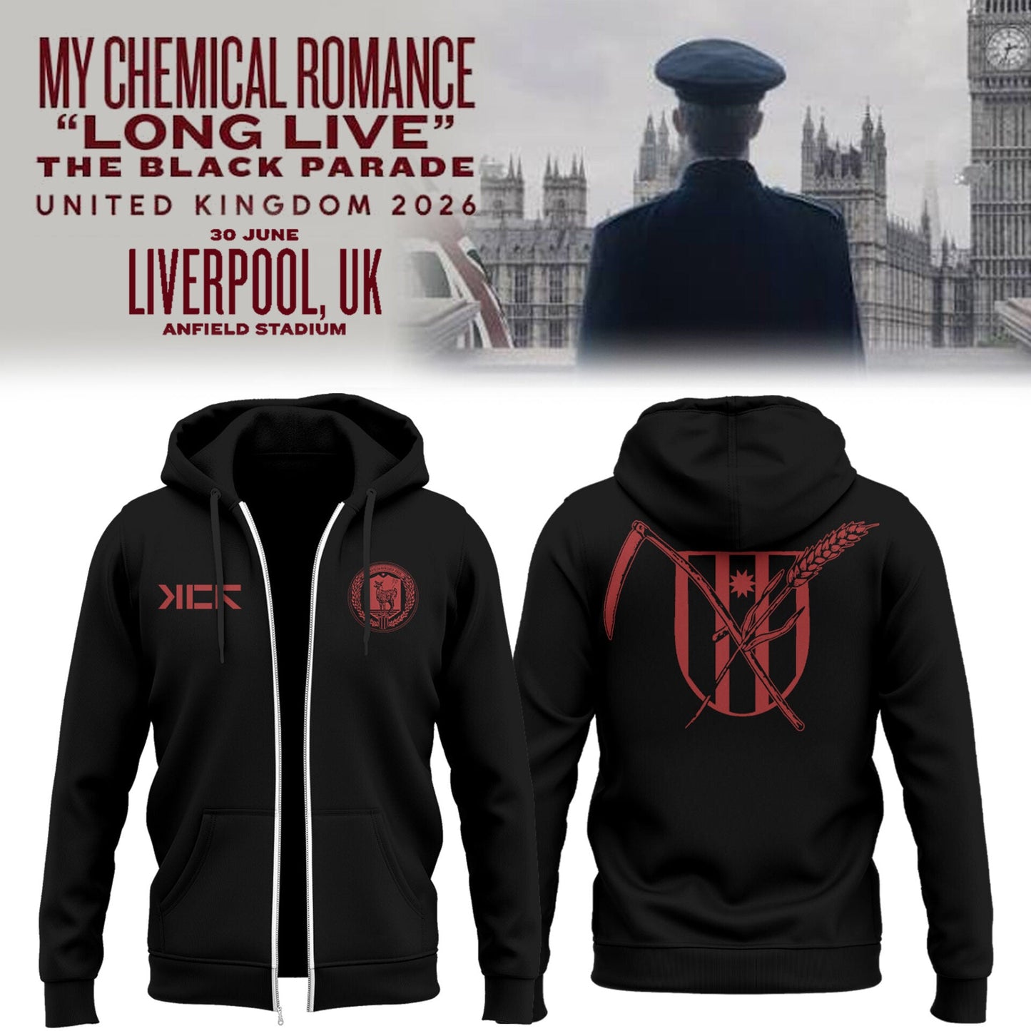 MCR The Black Parade TOUR 2026 Zip Hoodie
